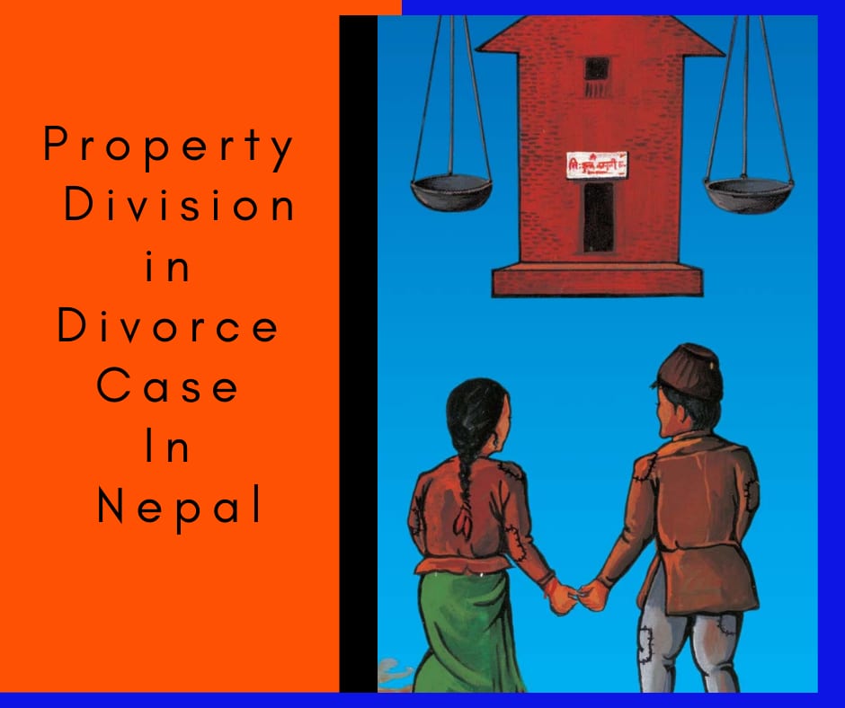 Nepal family-law planning desk with property records, financial schedule, home model and child-welfare cards