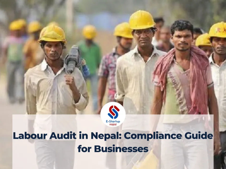 Personnel files, payroll ledger, workplace safety checklist and annual labour-audit records in a Kathmandu HR office