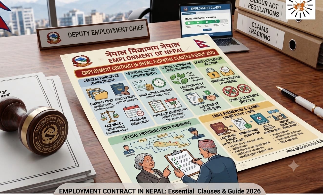 Employment agreement, job description, compensation schedule and employee handbook prepared for signing in Kathmandu