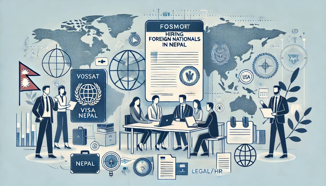 Nepal employer compliance desk with linked labour, immigration, payroll and renewal files