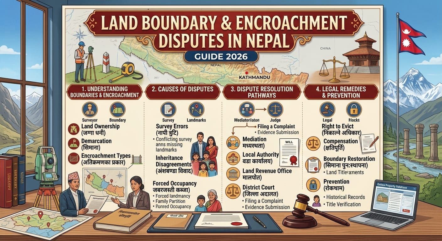 Land Boundary & Encroachment Disputes in Nepal: Guide 2026