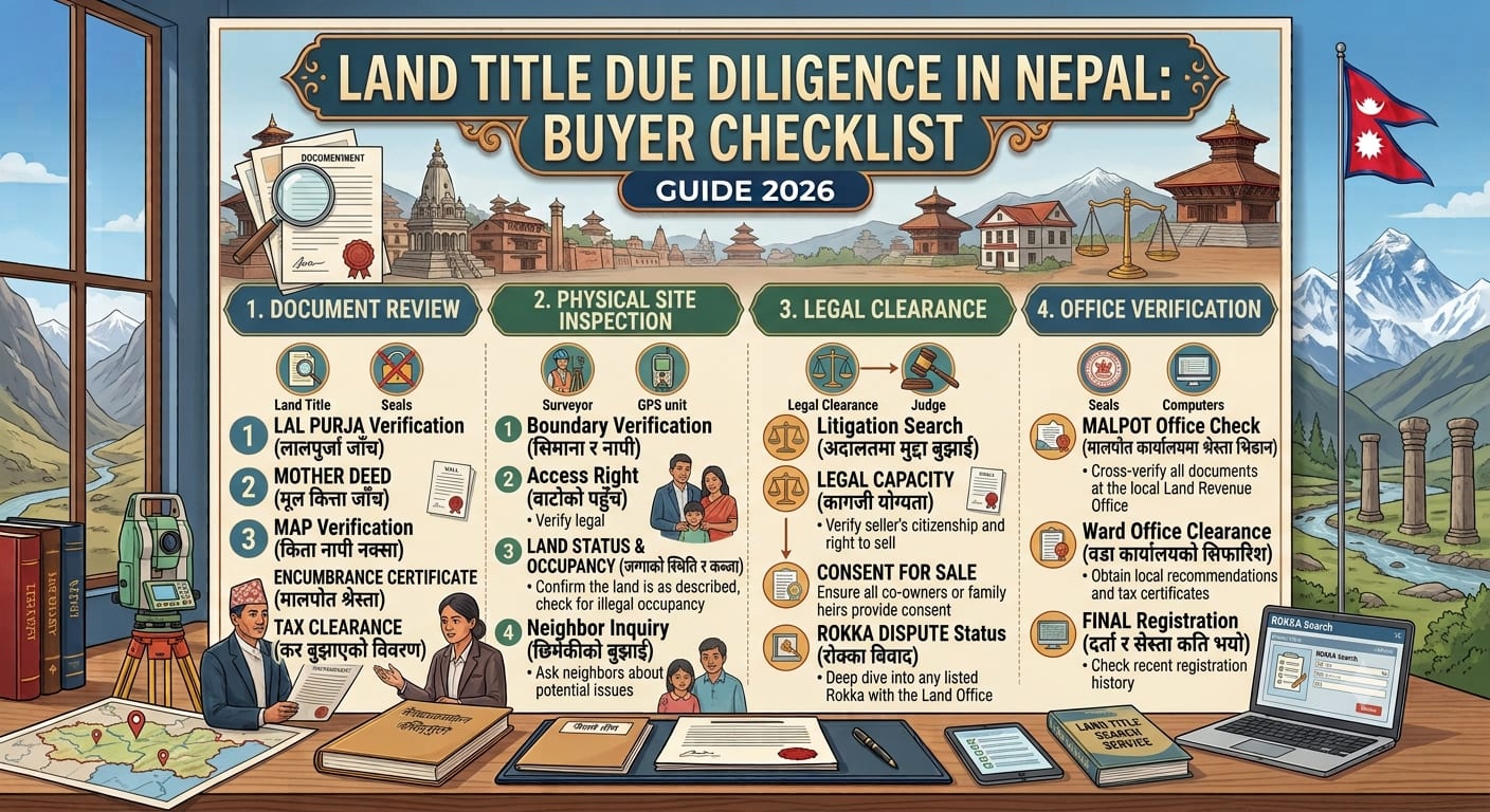Land Title Due Diligence in Nepal: Buyer Checklist 2026